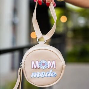 Mom Mode Beige Wristlet